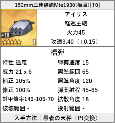 152mm三連装砲Mle1930(榴弾)[T0]